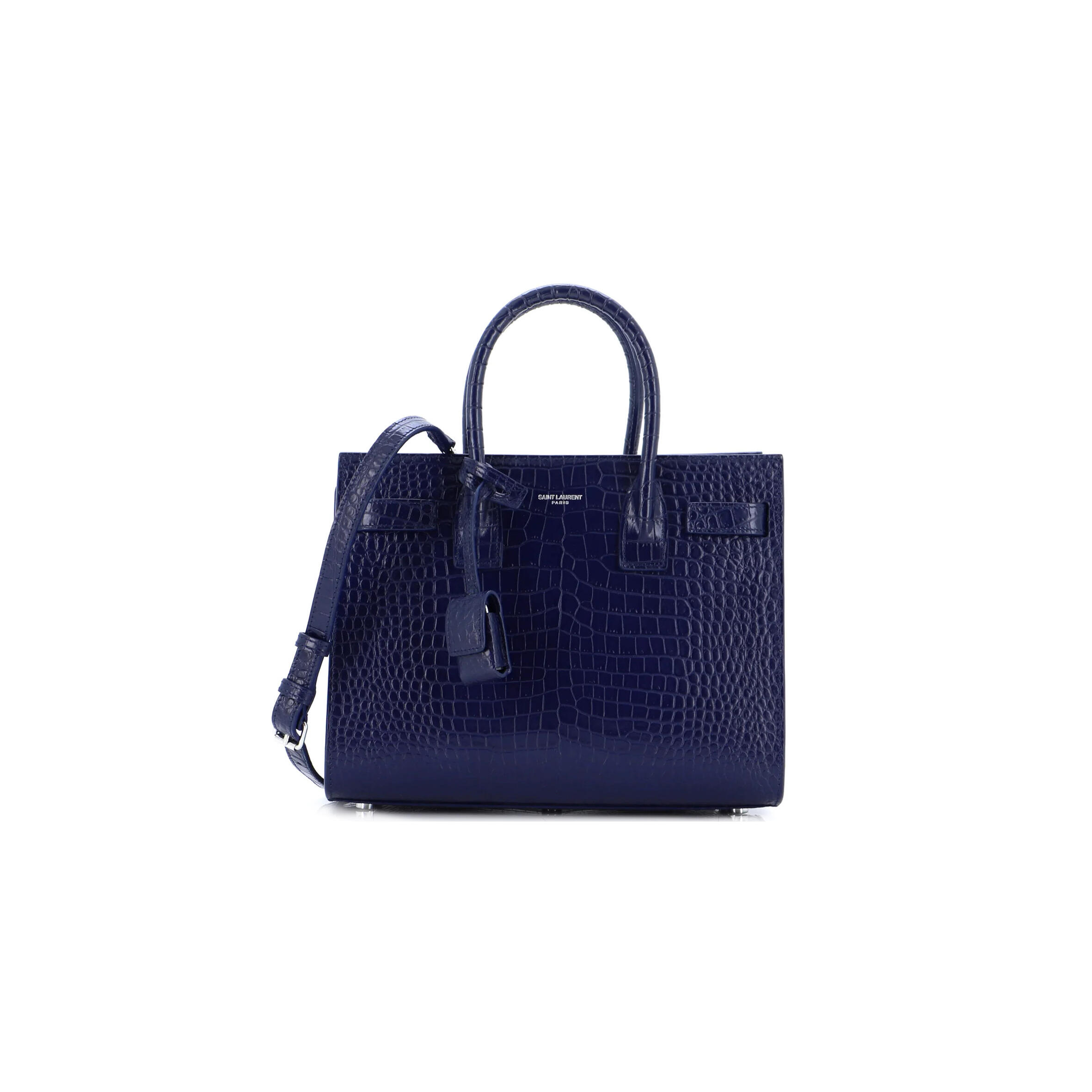 Y51 BLUE CROC EMBOSSED LEATHER NANO CLASSIC SAC DE JOUR TOTE ARS4218630718 (26*20.5*12.5cm) Master Quality